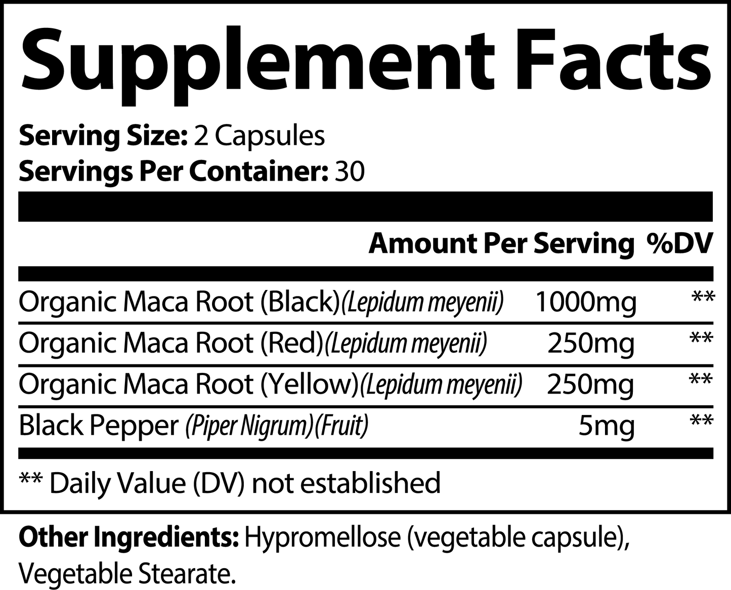 Maca herbal supplement - Energix Lab