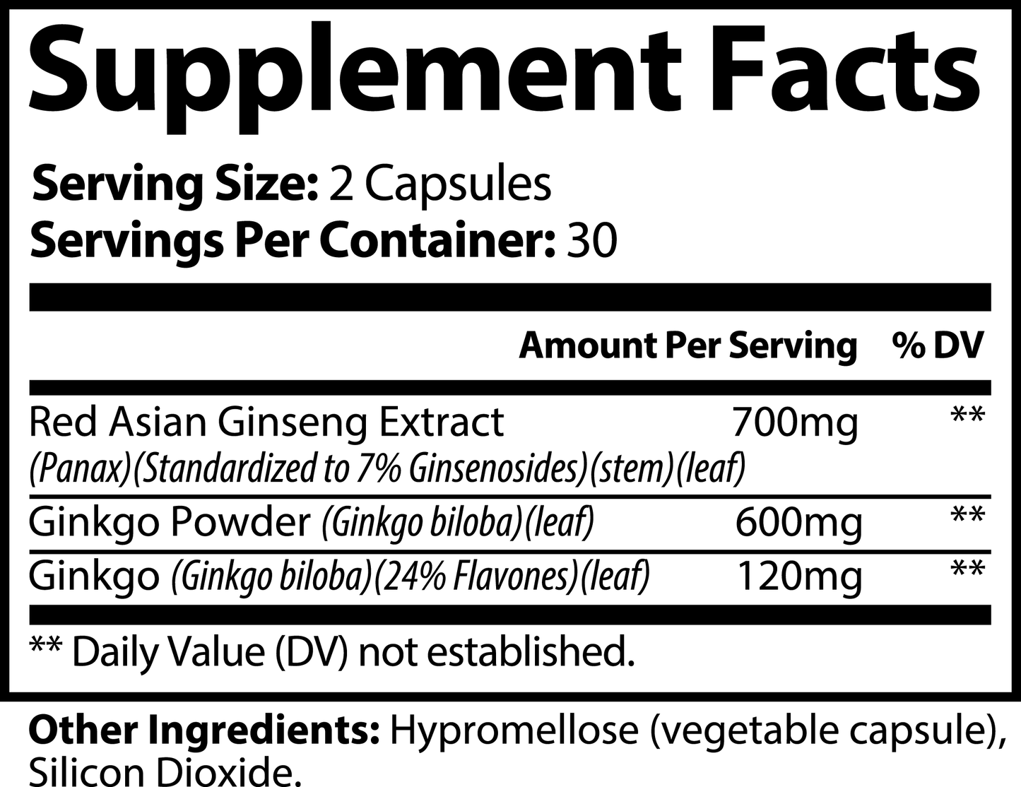 Ginkgo Biloba + Ginseng - Energie Lab