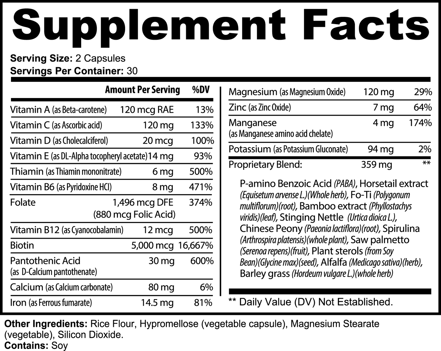 Hair Vitamin- Energix Lab