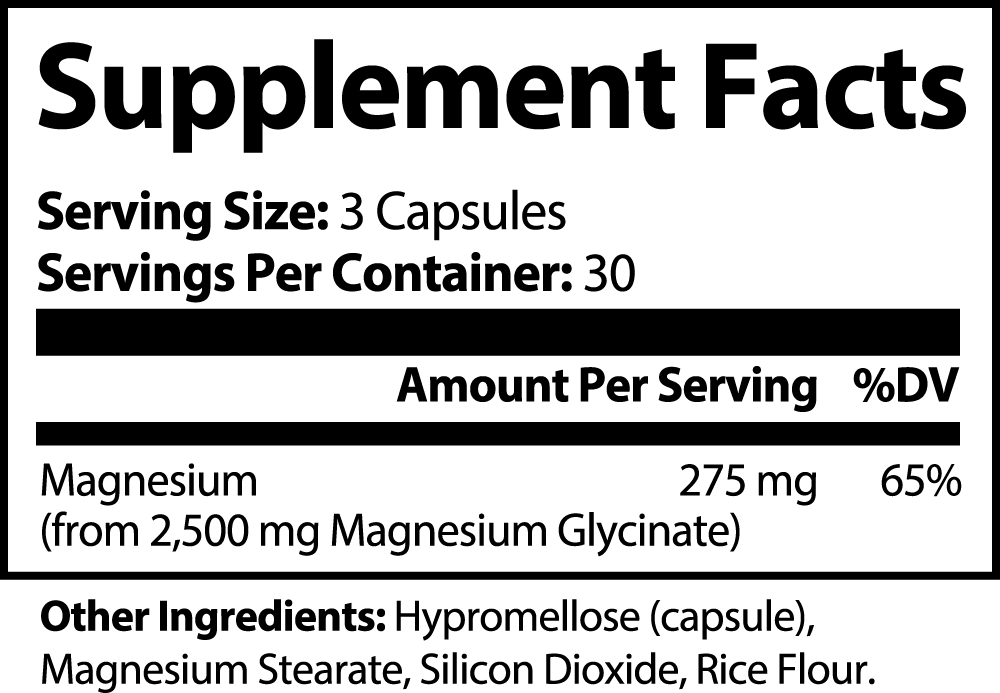 Magnesium Glycinate supplement Energix lab