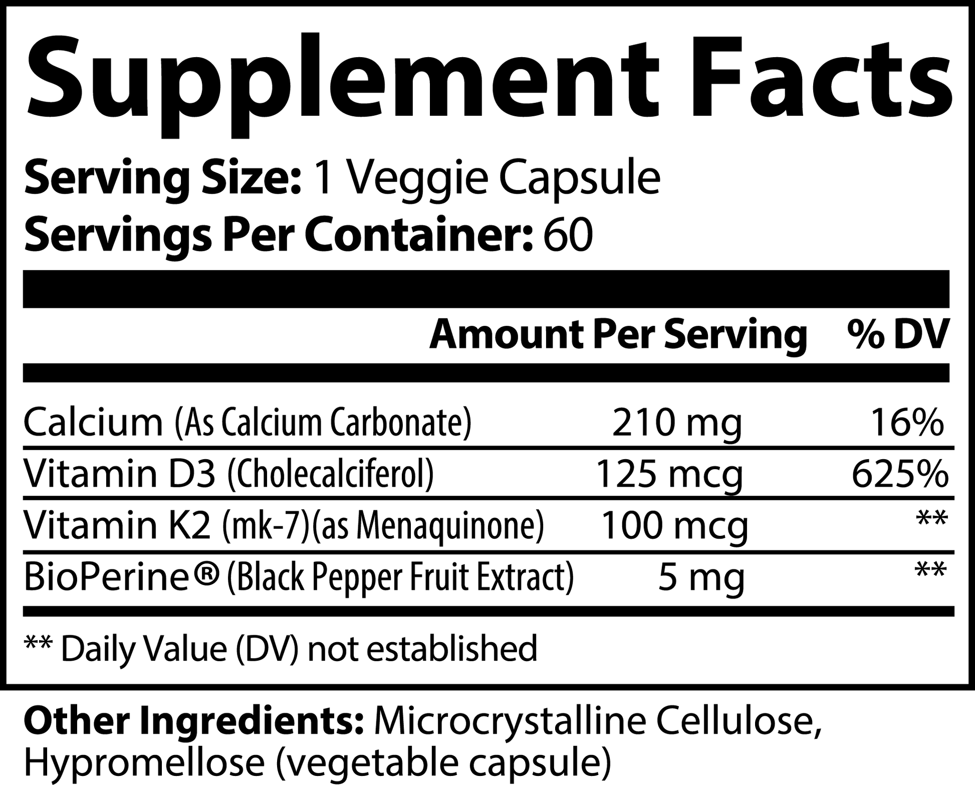 VITAMIN K2 + D3 - Energix Lab